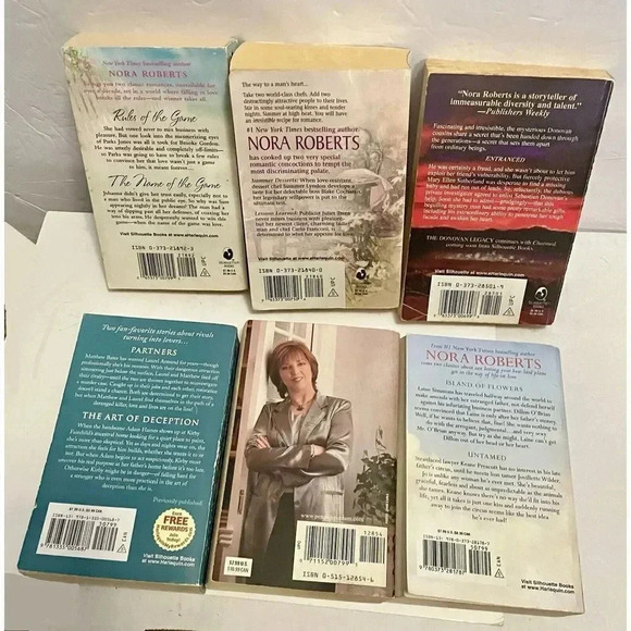 Nora Roberts Book Lot Entranced Table for2 Winner Getaway Tears Winds Paperback - Picture 2 of 6